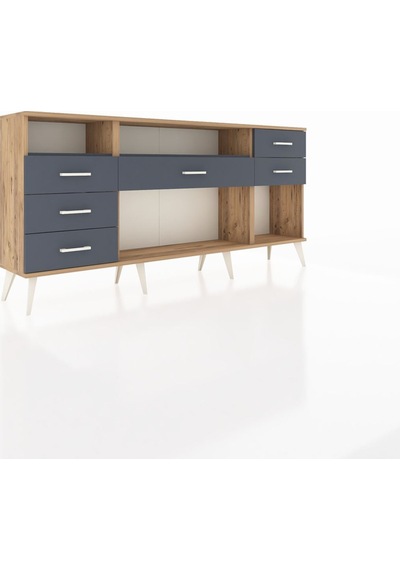 Arges Konsol 2 Raflı 6 Çekmeceli 176x30x83 Çam-antrasit/antrasit Antrasit/antrasit Arges Konsol 2 Raflı 6 Çekmeceli 176x30x83 Çam-antrasit/antrasit Antrasit/antrasit