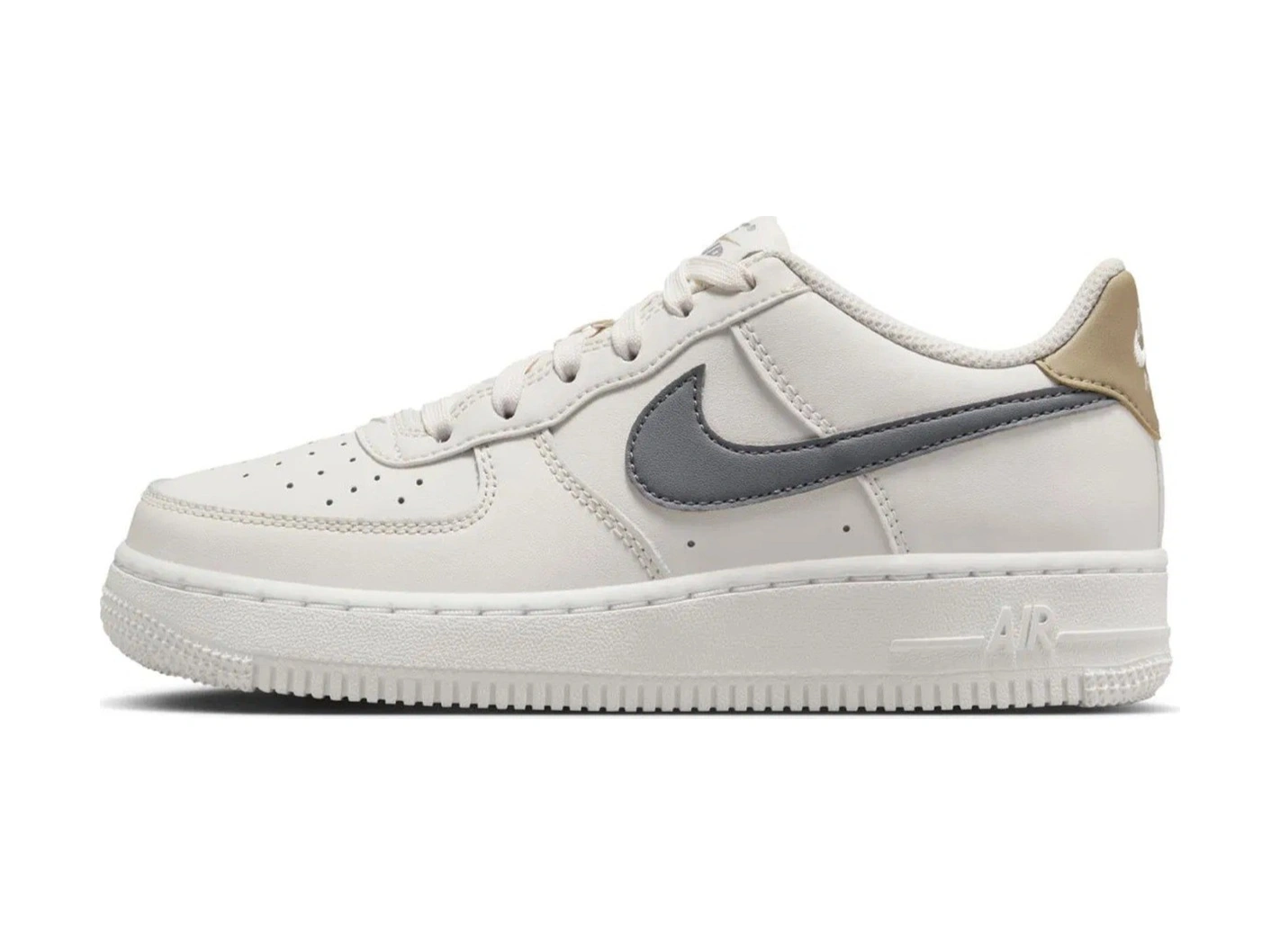 Nike Air Force 1 Af1 Gs Leather Unisex Sneaker Swoosh Hakiki Deri Günlük Spor Ayakkabı Krem Gri Krem - Gri Nike Air Force 1 Af1 Gs Leather Unisex Sneaker Swoosh Hakiki Deri Günlük Spor Ayakkabı Krem Gri Krem - Gri