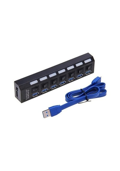 5258 7 Port Usb 3.0 Ve Usb 2.0 Hub Anahtarlı Çoklayıcı Çoğaltıcı Switch
