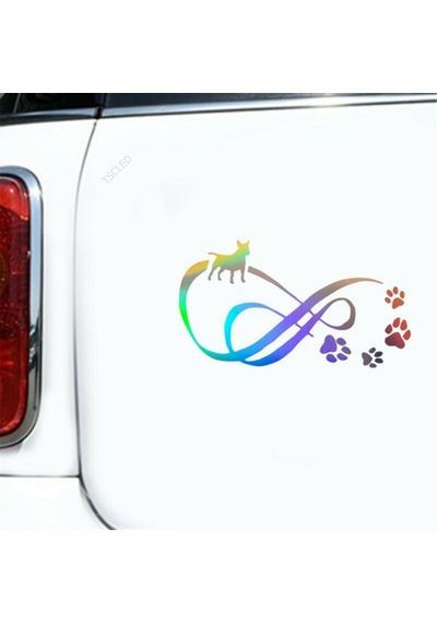 Köpek Ayak Izi Motosiklet Araba Çıkartmaları Oto Sticker 1