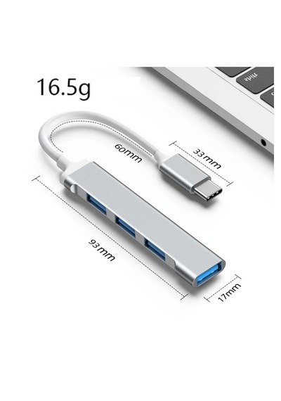 Abatech Type-c 4 Port Usb 3.0 Laptop Telefon Uyumlu Çoklayıcı Hub
