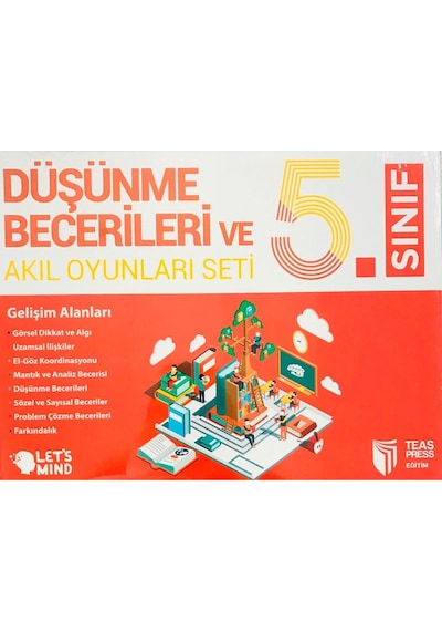 Let's Mind 5.sınıf Düşünme Becerileri Ve Akıl Oyunları Seti (Teas Press Eğitim)