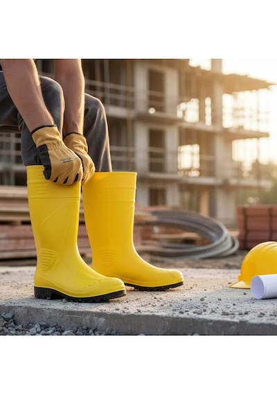 Exaisg Pvc Uzun Çizme 41 Numara Sarı