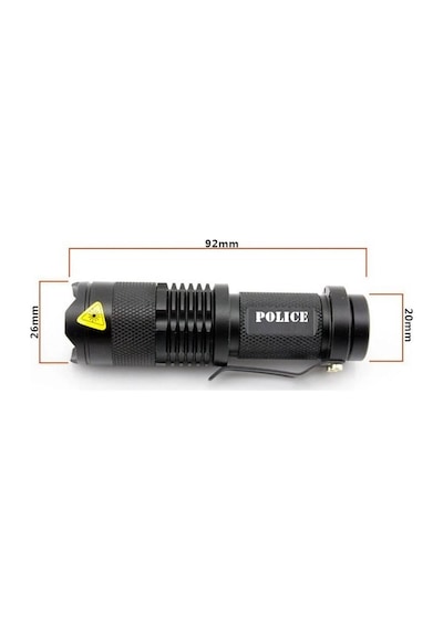 Cree Q5 Led Zoomlu Pilli Mini Feneri 14500 Pil İle Çalışma Özelliği Evimdeyokyok