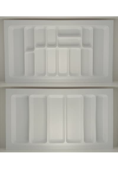 85x49 Cm. Beyaz Kaşıklık Ve Kepçelik 2'li Set 79x41 Cm'e Kadar Kesilebilir - 85x49byz-set Beyaz