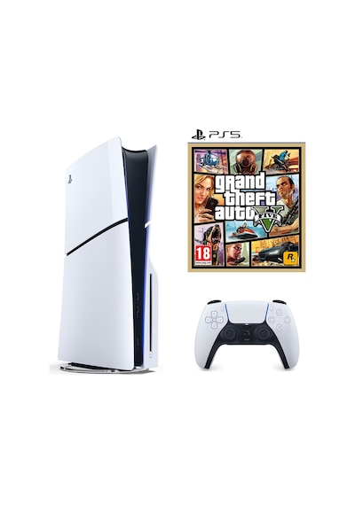 Sony Playstation 5 Slim 1 TB Standart Edition Konsol + PS5 Gta 5 (İthalatçı Garantili)