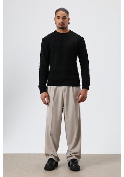 Vamos Baggy Fit Kumaş Pantolon 30-795-1 Taş