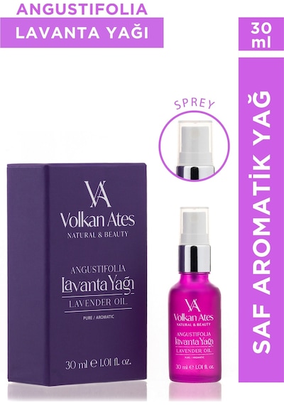 Volkan Ates Natural & Beauty Lavandula Angustifolia Saf Lavanta Yağı Sprey 30 Ml