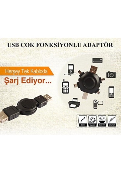 Usb Kablo Çok Fonksiyonlu Adaptör Ku-ad3 Usb Adaptör