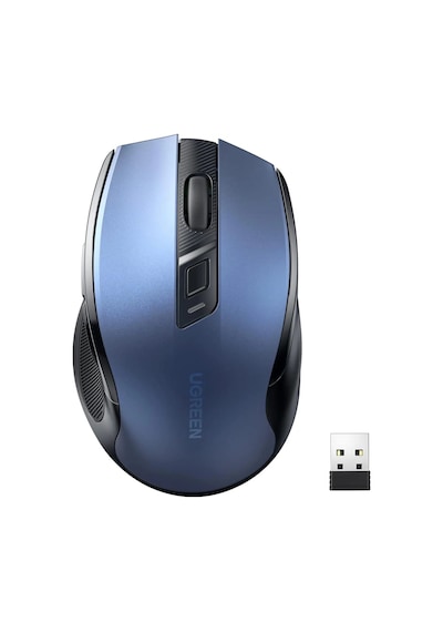 Ugreen 4000 Dpı Ergonomik Sessiz Kablosuz Optik Mouse, Mavi, 15064 -