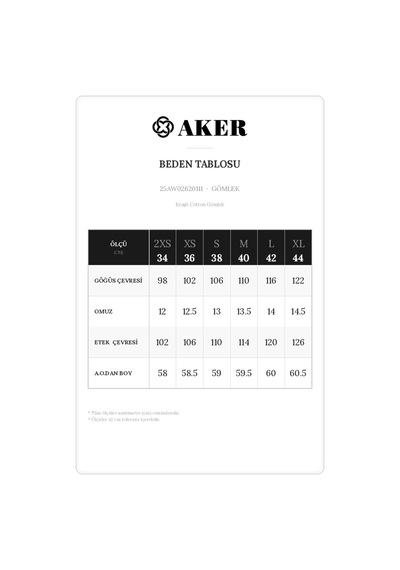 Aker Kraşlı Cotton Gömlek Siyah Siyah