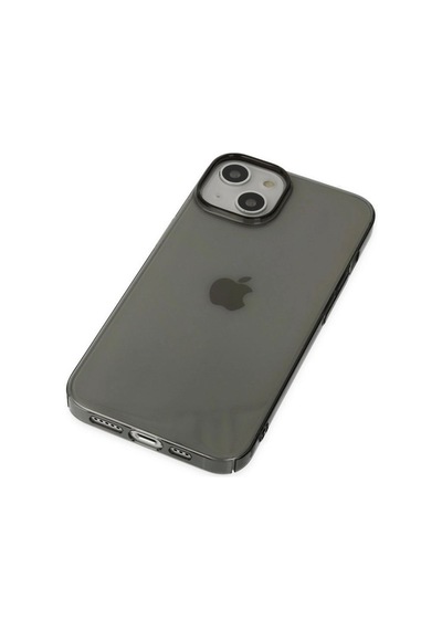 Apple İphone Uyumlu 14 Plus Kılıf Pc Sert Şeffaf Kapak - Siyah Çok Renkli
