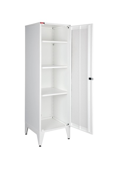 Lande - Ziglat 1550 - Metal Dolap - Perfore Metal Kapılı - Mat Beyaz. Beyaz