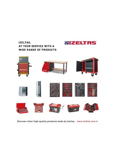 İzeltaş 4100008107 Kraft Seri Tornavidalar, Kırmızı, 7 Li