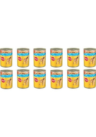 Pedigree Junior Tavuklu Konserve Yavru Köpek Maması 12 x 400 G