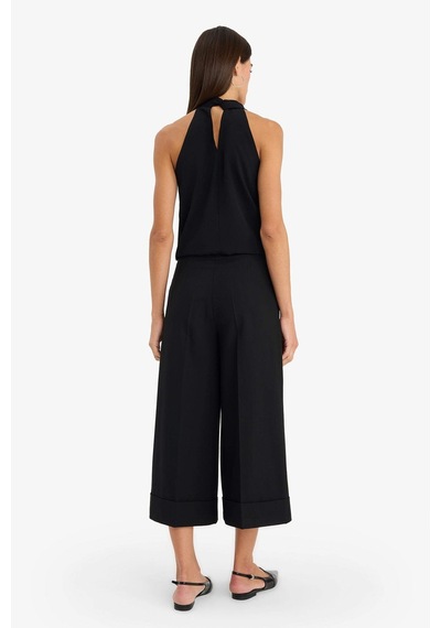 Defacto Yüksek Bel Crop Fit Pantolon G8869ax26spbk81 Siyah-bk81