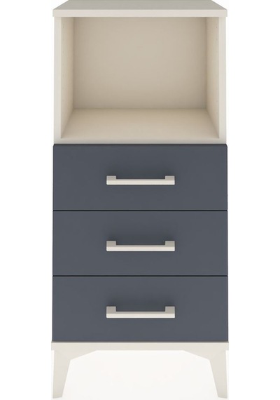 Arges Komodin Tek Raflı 3 Çekmeceli 44x30x96 Aytaşı-antrasit Aytaşı