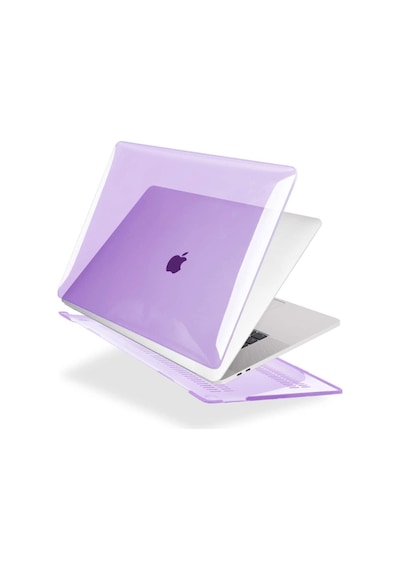 13" Apple Uyumlu MacBook Pro A2338 M1 Kristal Mor Kılıf Koruyucu + Ekran