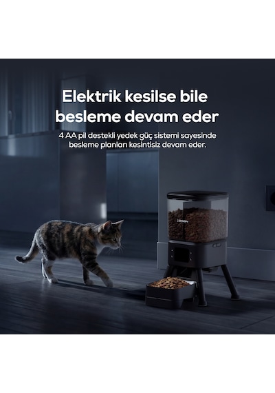 Xenon Smart Akıllı Mama Kabı Çift Hazneli, Bağımsız Kontrol, Wifi, Çelik Kase, Yükseltilmiş Tasarım X8615 3976,14