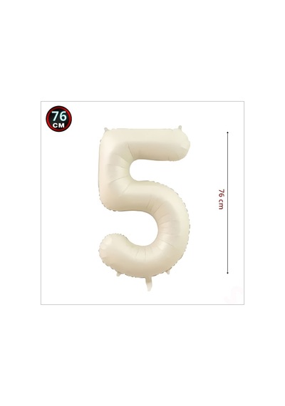 5 Yaş Rakam Krem Folyo Balon 76 CM