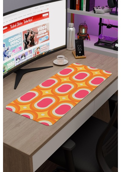 Retro 60 Lar Kaymaz Dikişli Kauçuk Oyuncu Mousepad V5 - 70x30 Xl Gaming Mouse Pad Fare Altlığı