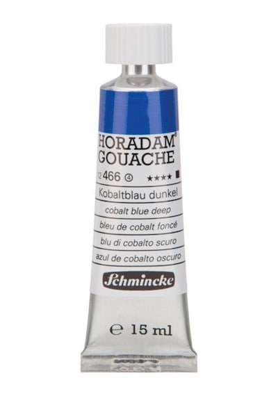 Schmincke Horadam Gouache Artist Guaj Boya 15 Ml Seri 4 466 Cobalt Blue Deep Çok Renkli
