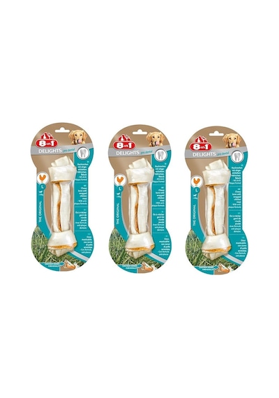 8in1 Delights Bones Large Pro Dental Tavuklu Köpek Ödül Kemiği 85 Gr. X 3 Adet