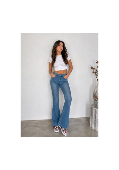 Kene Jeans Tint İşlemli Yüksek Bel Esnek/likralı Denim/kot İspanyol Paça Jeans Pantolon Tint İşlemli Kene Jeans Tint İşlemli Yüksek Bel Esnek/likralı Denim/kot İspanyol Paça Jeans Pantolon Tint İşlemli
