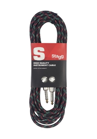 Stagg Enstrüman Kablosu Örgü Sargılı 3metre Siyah Sgc3vt Bk