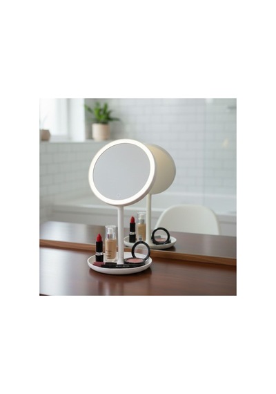 Led Işıklı Yuvarlak Makyaj Aynası Dokunmatik Ayarlanabilir Işık Tonlu, 360 Derece Döner Masaüstü P Çok Renkli Çok Renkli Led Işıklı Yuvarlak Makyaj Aynası Dokunmatik Ayarlanabilir Işık Tonlu, 360 Derece Döner Masaüstü P Çok Renkli Çok Renkli