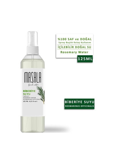 Biberiye Suyu 125 Ml - Rosemary Floral Water -biberiye Suyu Sebum Ve Yağ Dengeleyici Hidrosol