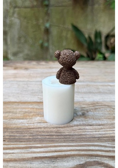 Tüylü Ayı Mini Silikon Mum Kalıbı Diğer