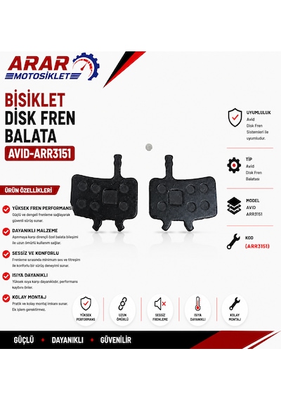 Bisiklet Disk Fren Balata Avıd-arr3151