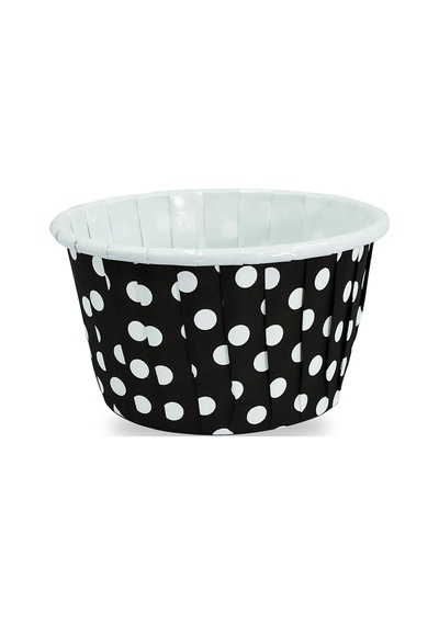 Kafem Siyah Puantiyeli Muffin Kek Kapsülü 50li X 30 Paket Koli - K05 Siyah