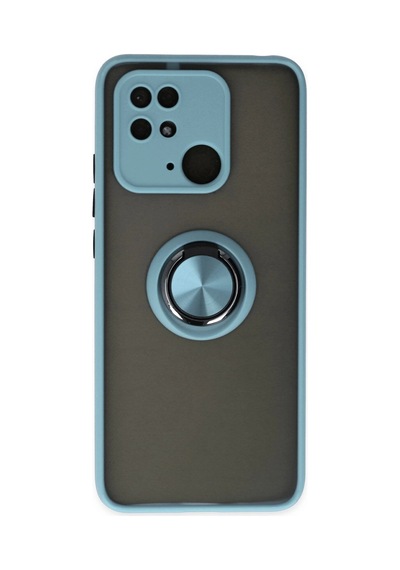 Newface - 378 - Xiaomi Poco C40 Kılıf Montreal Yüzüklü Silikon Kapak - - Csmo-tex - Buz Mavi