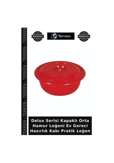 Delux Serisi Kapaklı Orta Hamur Leğeni Ev Gereci Hazırlık Kabı Pratik Leğen Çok Renkli