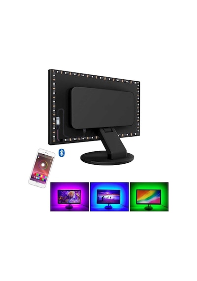 Şerit Led 5 Metre +trafo+rgb Kumanda 3 Renkli Ct-4557
