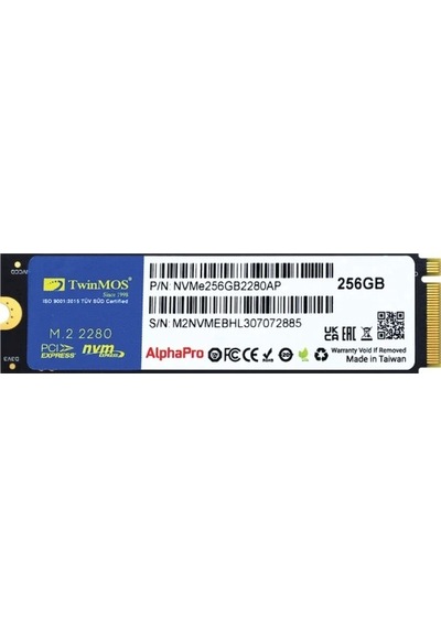 Twinmos Alpha Pro 256gb Pcıe 4.0 X4 Nvme 3600/3250 3dnand Ssd Nvme256gb2280ap