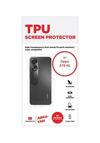 Oppo A78 4g Arka Ve Yan Koruyucu Tpu Film