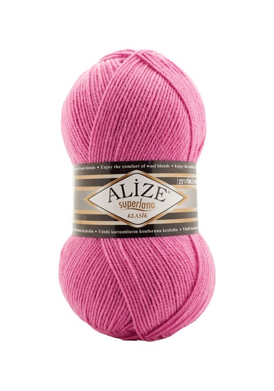 Süperlana Klasik - 178 Koyu Pembe - 5'li Paket - 100gr/280m - El Örgü İpi - Atkı Yelek Kazak İpi