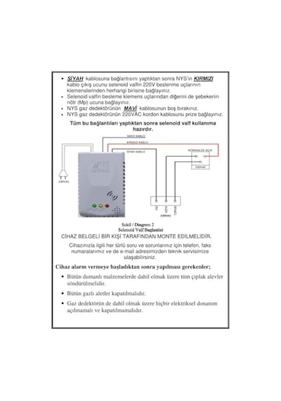 İtek Doğalgaz Ve Lpg Alarm, Ce Belgeli Ve Gazmer Onaylı, Selenoid Vana Uyumlu