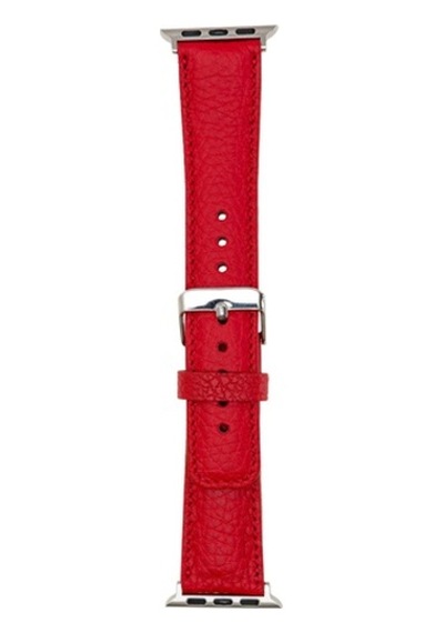 Bouletta Watch Uyumlu Deri Kordon 38-40-41Mm Erc2 Kırmızı