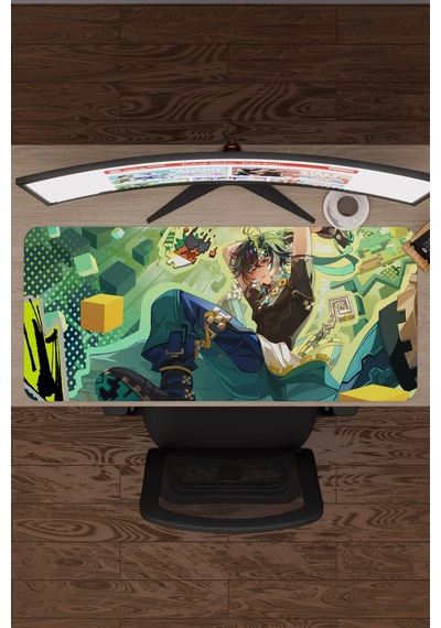 Kinich Genshin Impact Anime Gacha V3 - 90x40 Xxl Gaming Mouse Pad Fare Altlığı