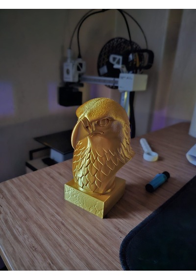 Ev İçin 15 Cm Kartal Figürü Şık Tasarım Dekoratif Pla Heykel Ürün Gold Renk