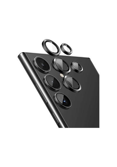 Samsung Galaxy S23 Ultra Uyumlu Kamera Koruyucu Black