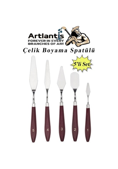 Artlantis Çelik Spatül 5'li Li Set