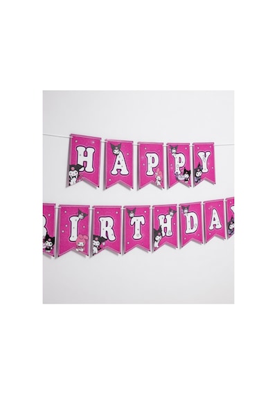 Kuromi Happy Birthday Banner Flama 17x170 Cm Asmalı Doğum Günü Parti Süsü Genel