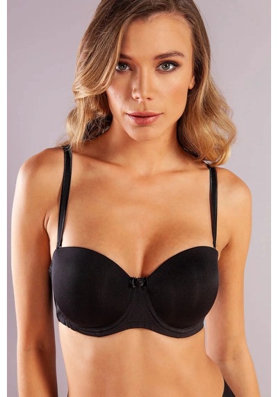 Gabrıella Balconette Foam Cup Bra, Siyah Konforlu Ve Şık Sütyen, Strapless Çok Renkli