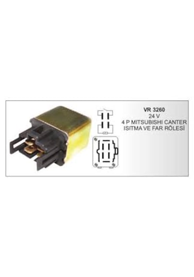 24volt 4 Pin Mıtsubıshı Canter - Kıa Cobra Kızdırma Ve Far Rölesi