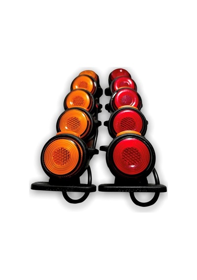 Ahmet Otomotiv 10 Adet Neon Mini Takoz Sarı-kırmızı 12v-24v